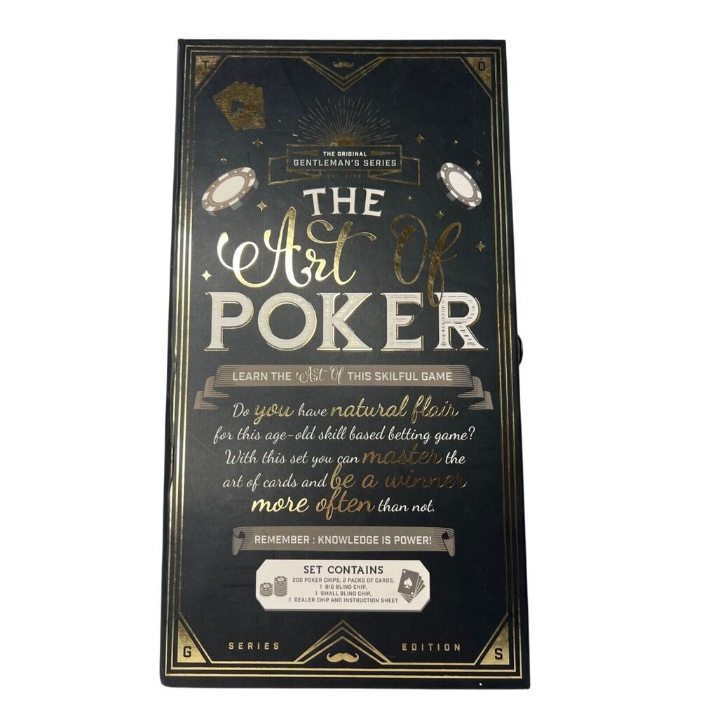 NEW The Art of Poker Original Gentleman's Series Poker Set In Package!